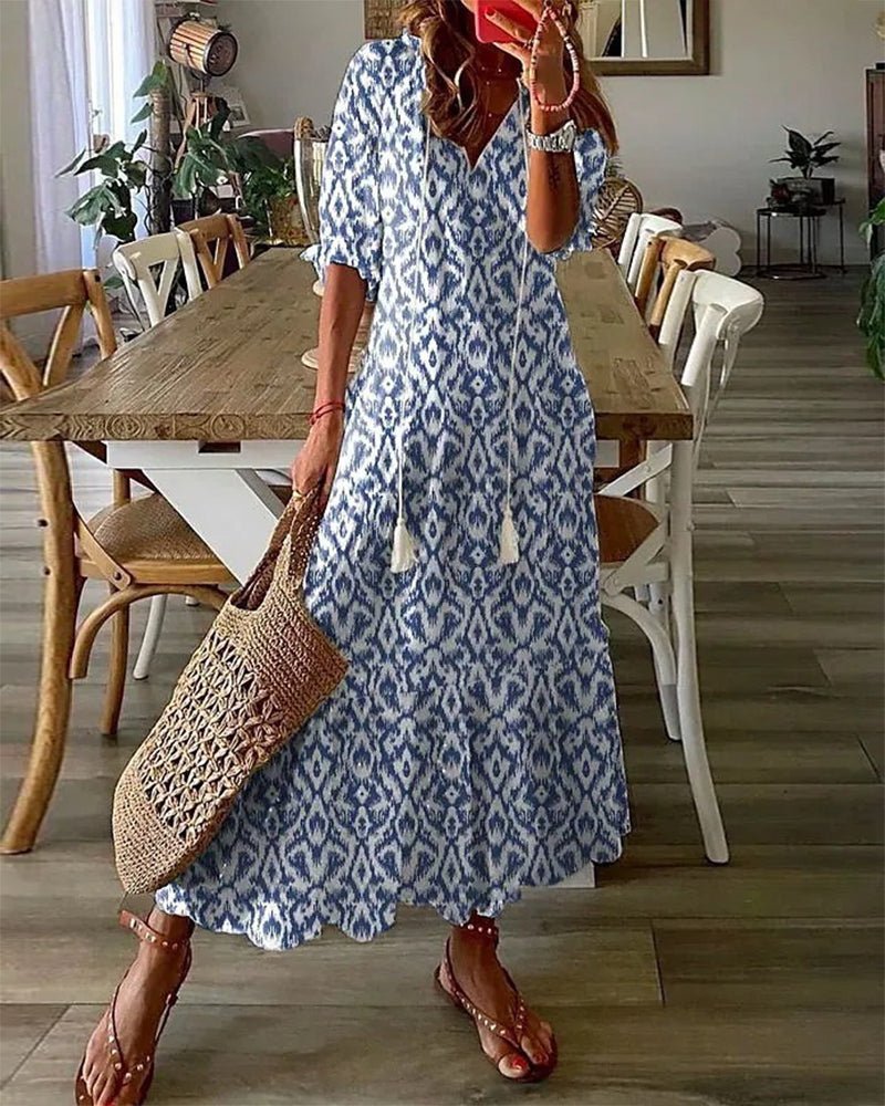 Fontaine™ | Luna – Robe midi bohème et décontractée
