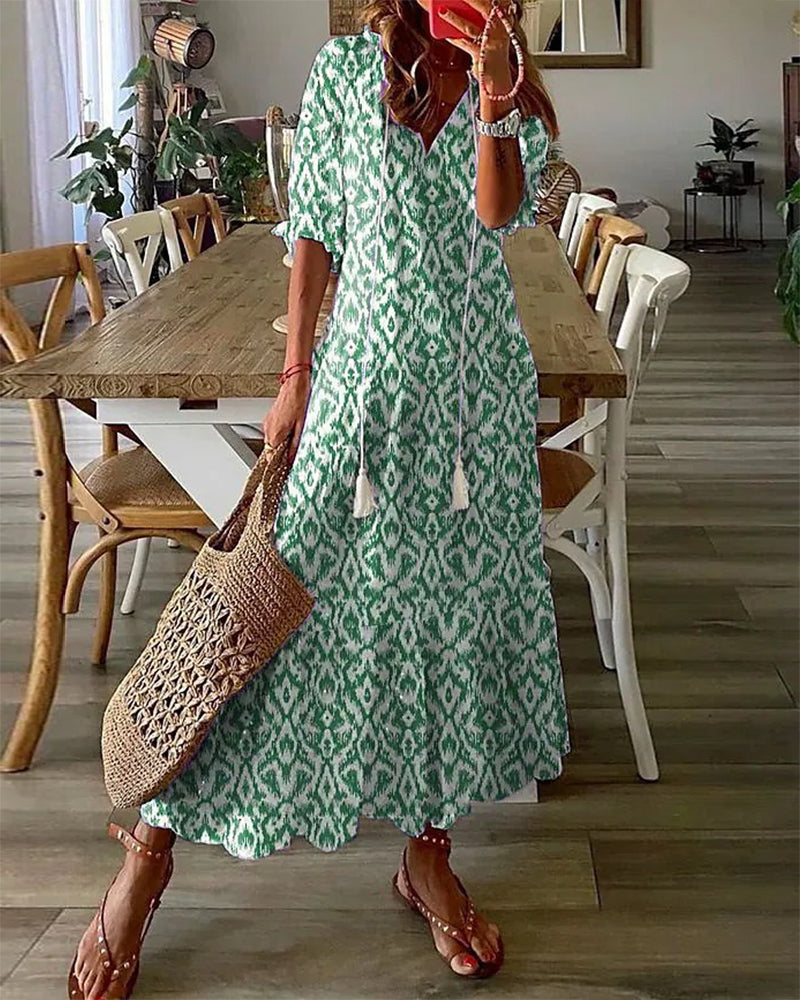 Fontaine™ | Michaela – Robe boho avec couverture du ventre