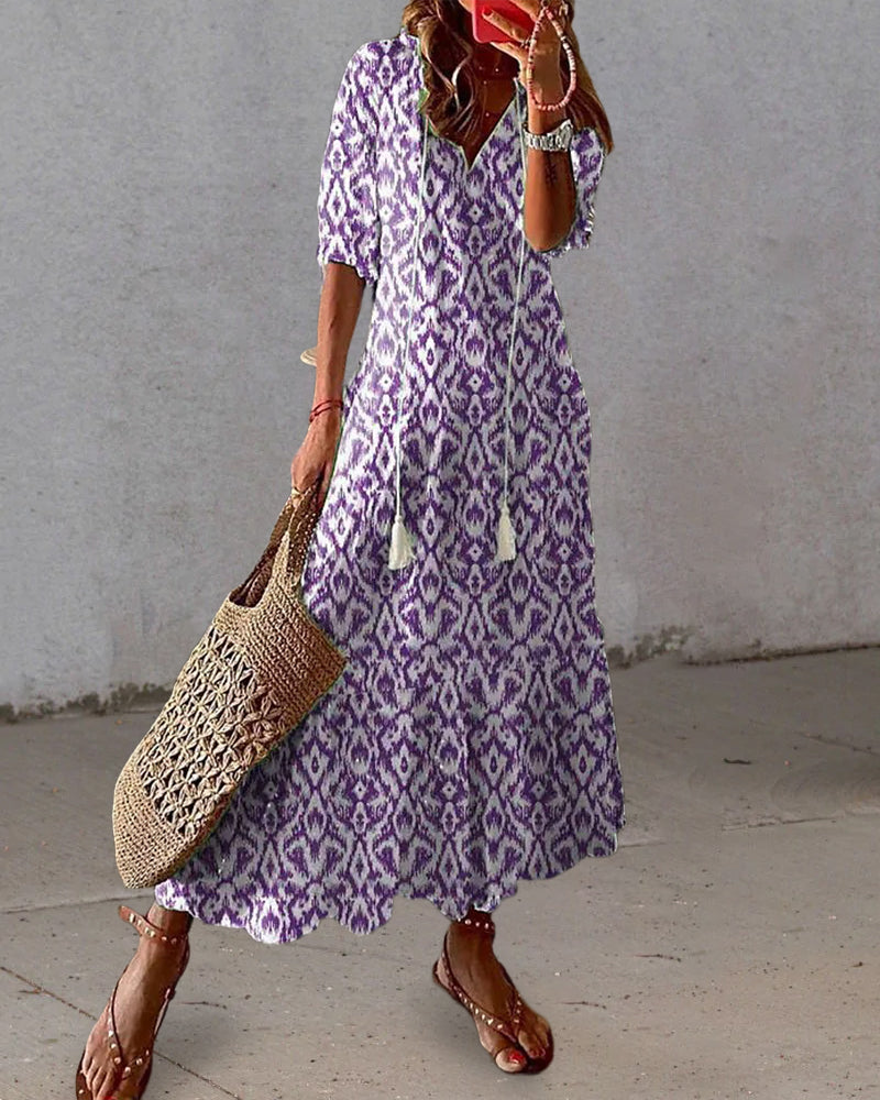 Fontaine™ | Michaela – Robe boho avec couverture du ventre