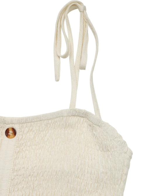 Fontaine™ | Honorine – Robe smockée à bretelles nouées