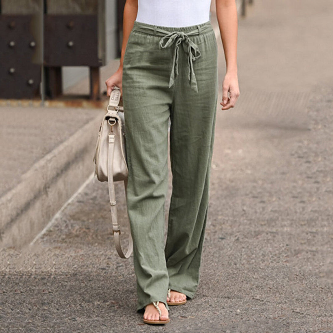 Fontaine™ | Camilla – Pantalon large élégant effet lin