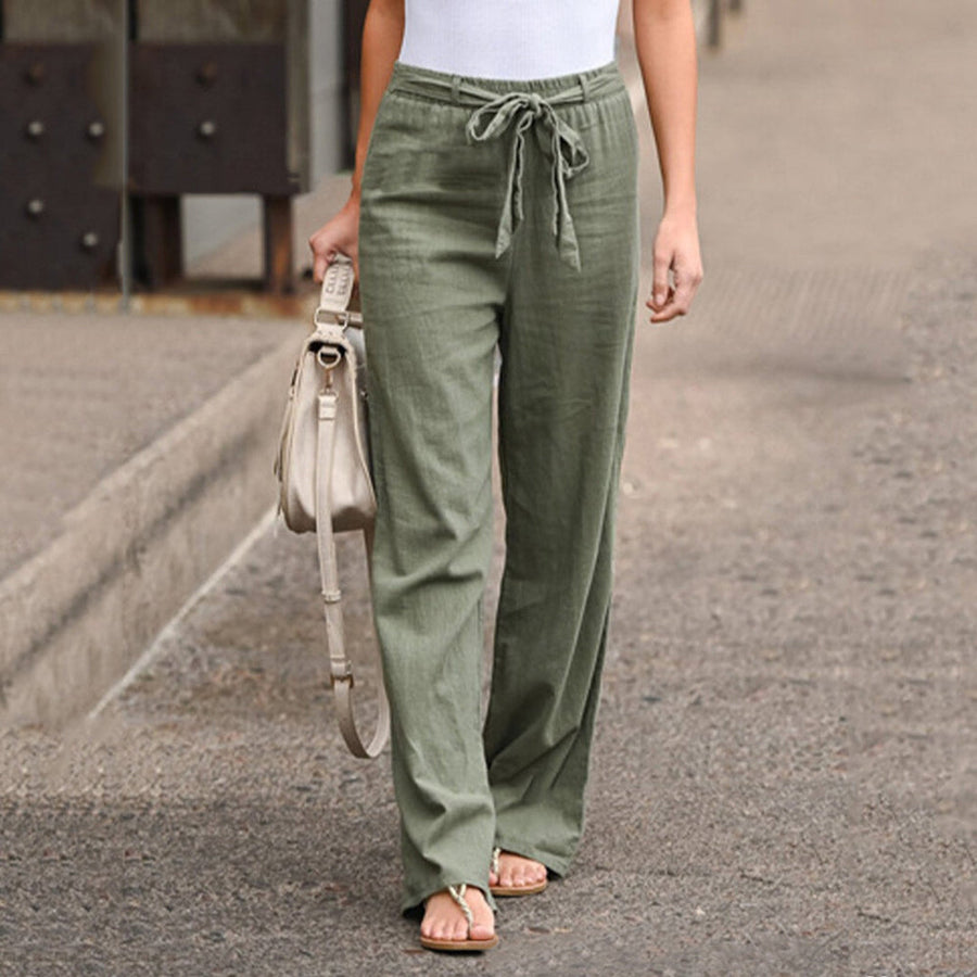 Fontaine™ | Camilla – Pantalon large élégant effet lin