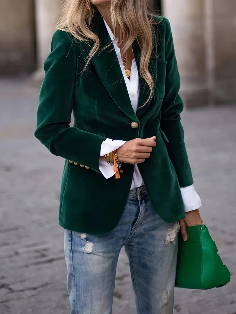 Kelly™ - Elegant Velvet Blazer