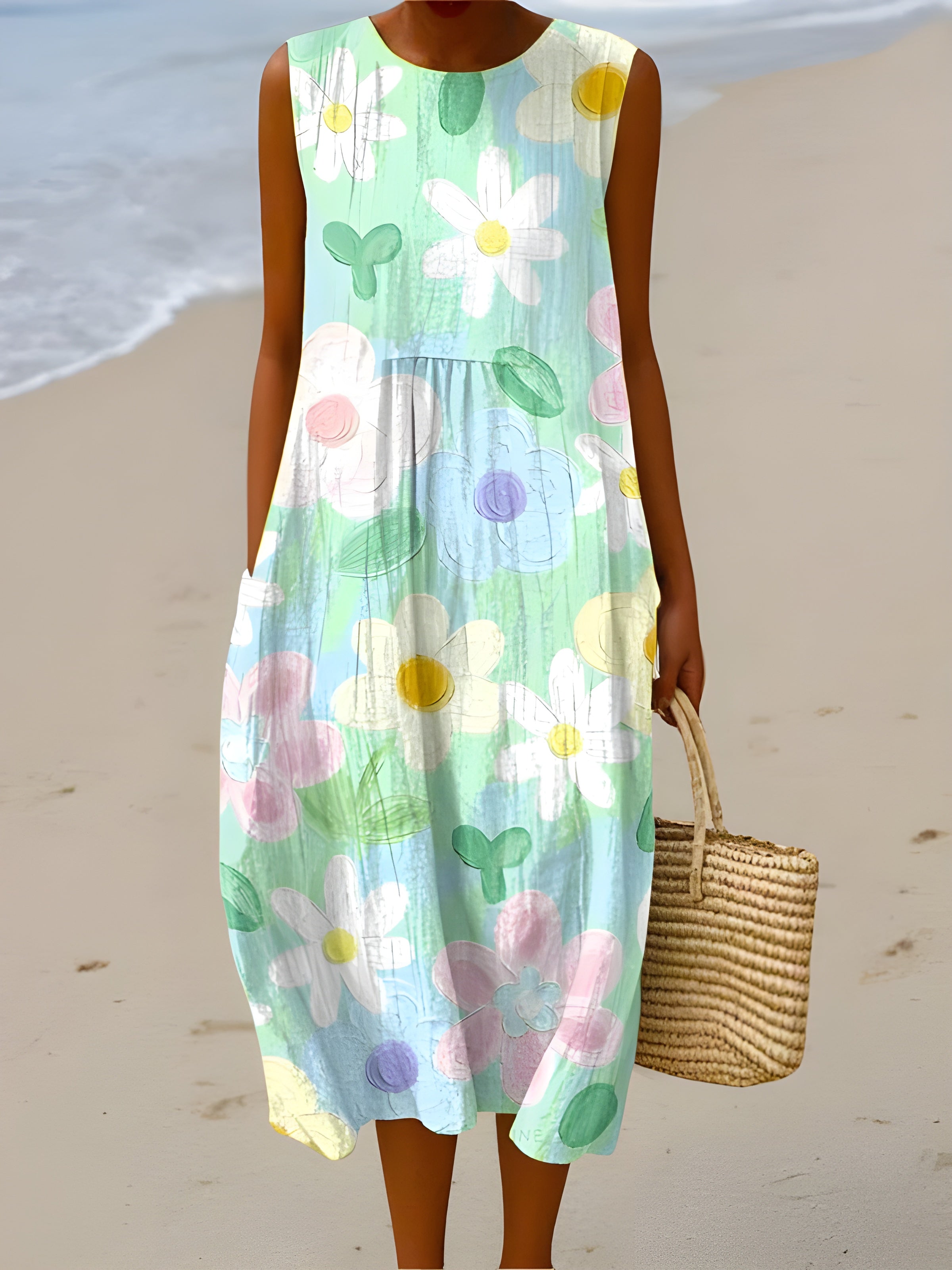 Erin™ Pastel Blossom Midi Dress