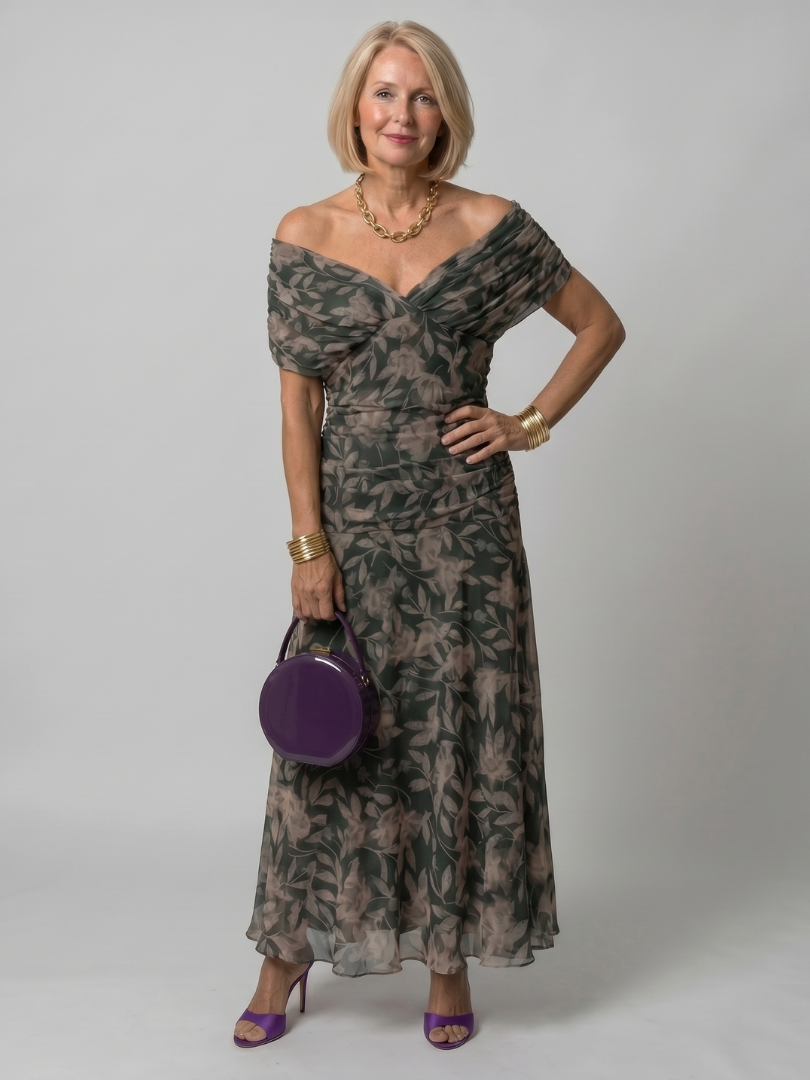 Calen | Off-Shoulder Flowy Midi Dress
