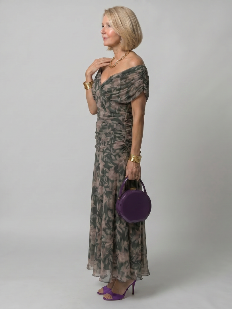 Calen | Off-Shoulder Flowy Midi Dress