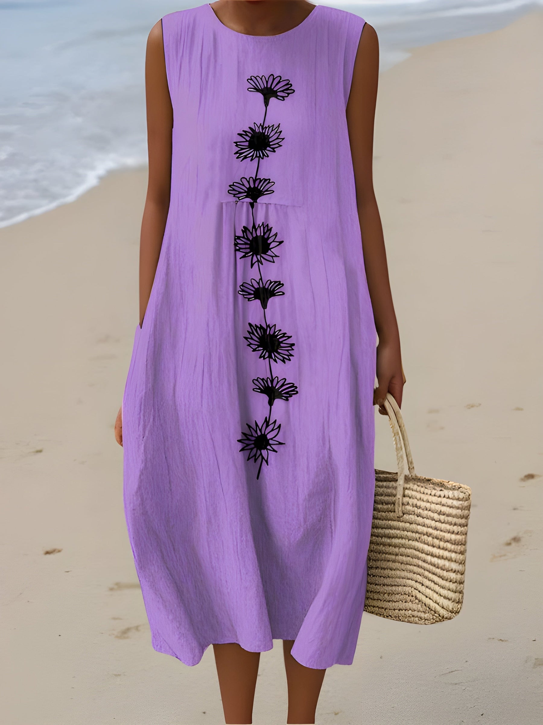 Emma™ Violet Bloom Midi Dress