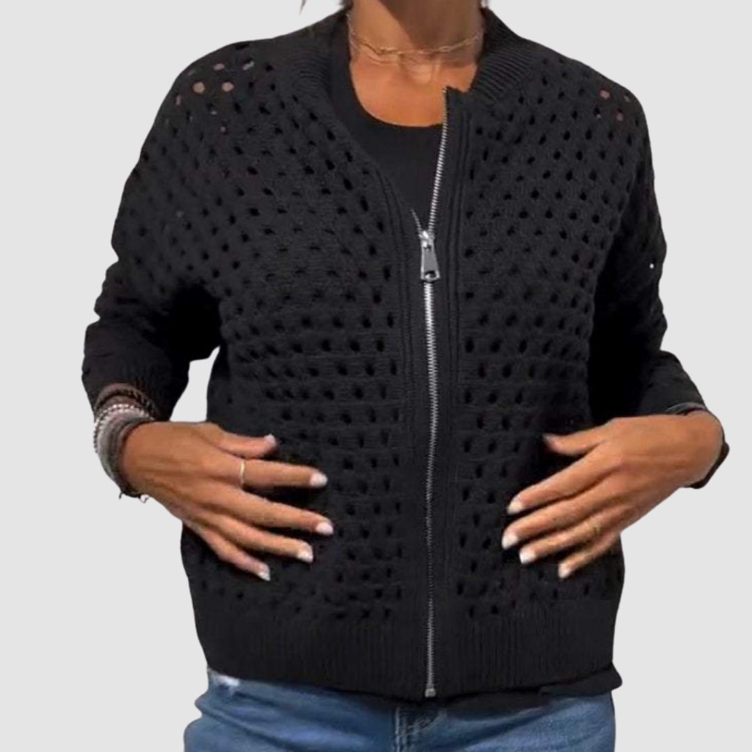 Désirée | Cardigan premium ajouré à fermeture
