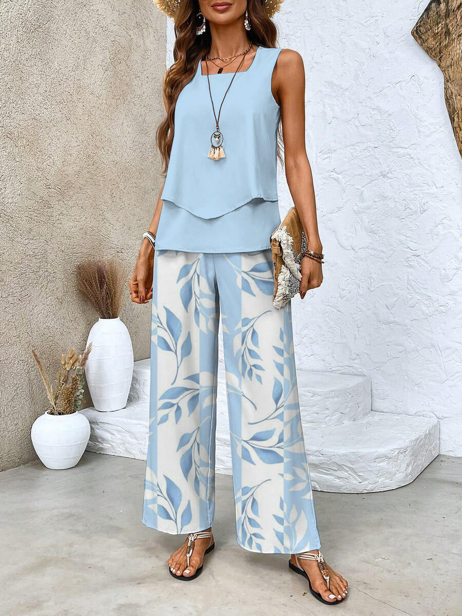 Abigail | Wide-Leg Trousers Two-Piece Set