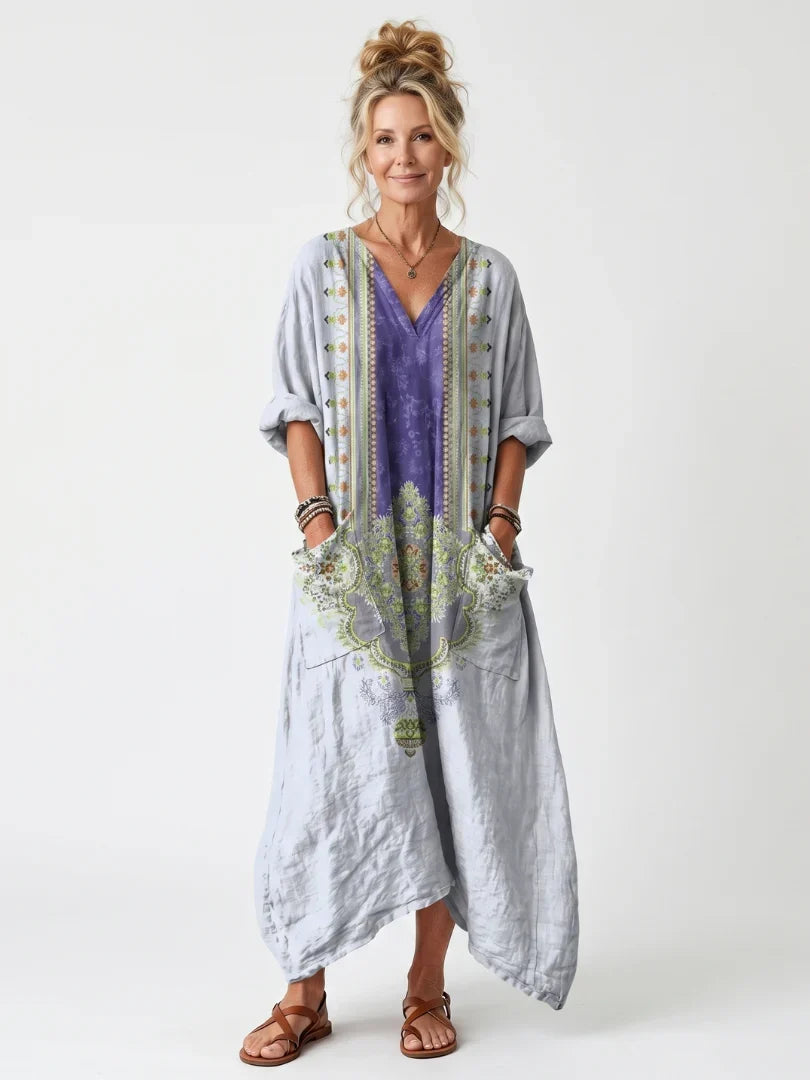 Fontaine™ | Robe Midi Imprimée à Poches Sophie