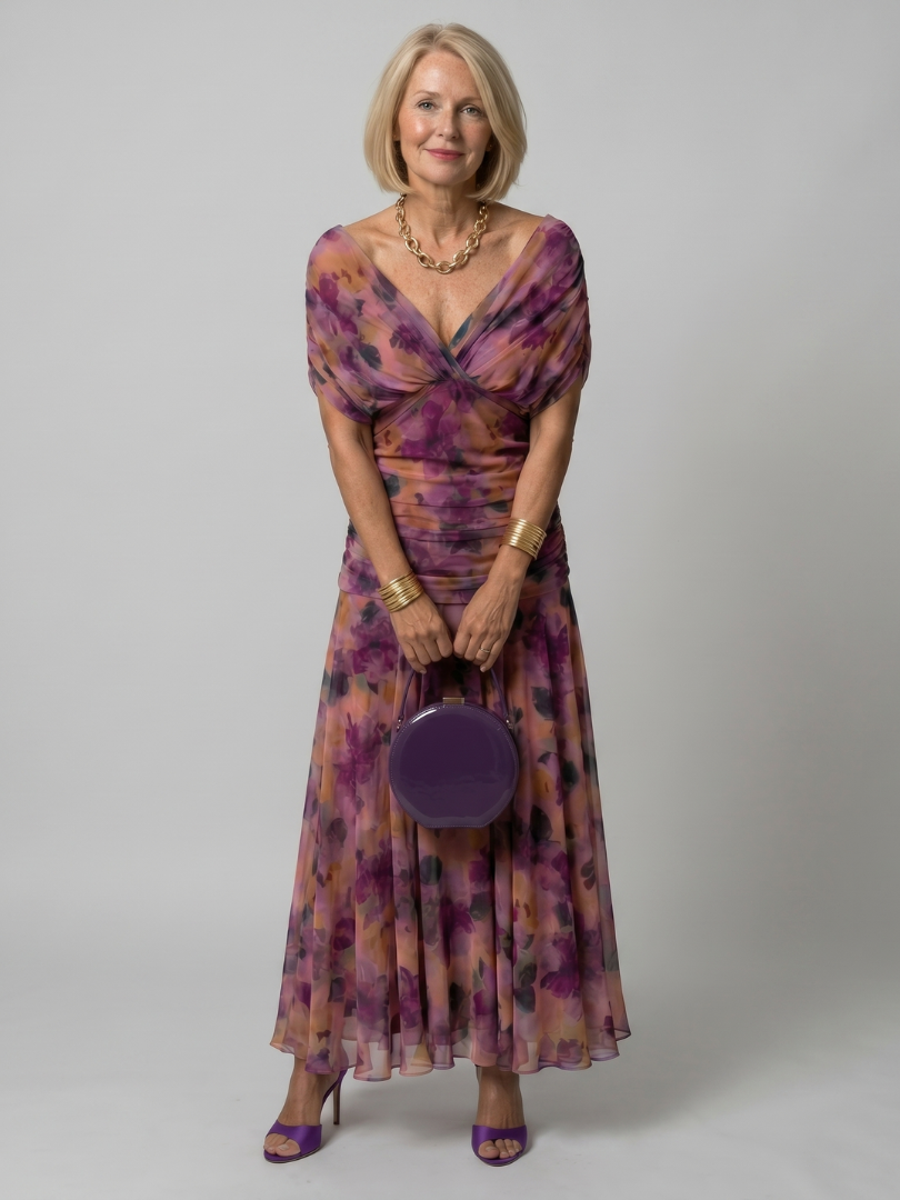 Calen | Off-Shoulder Flowy Midi Dress