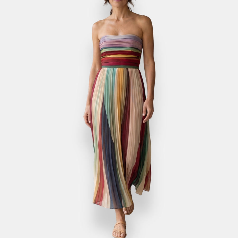 Fontaine™ | Robe longue plissée bustier
