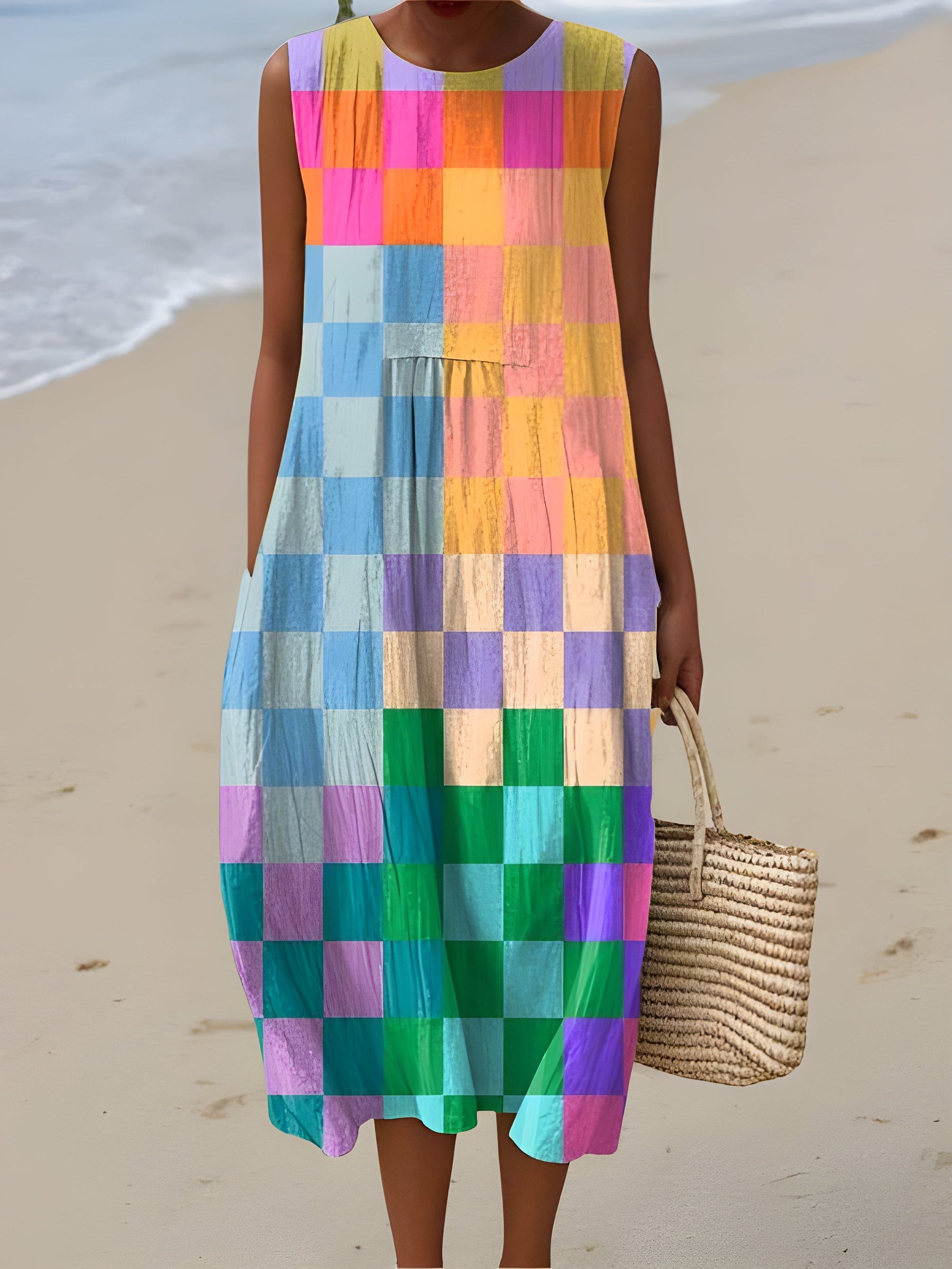 Kate™ Checkered Midi Dress