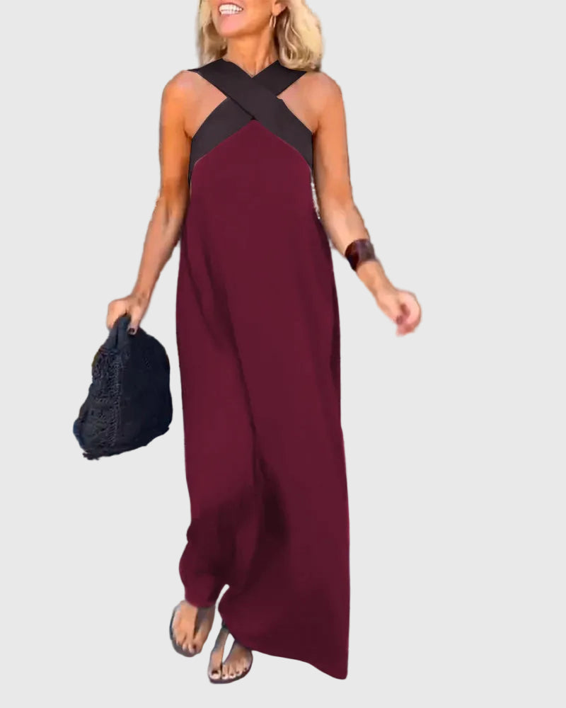 Fontaine™ | Elena – Robe maxi fluide et élégante