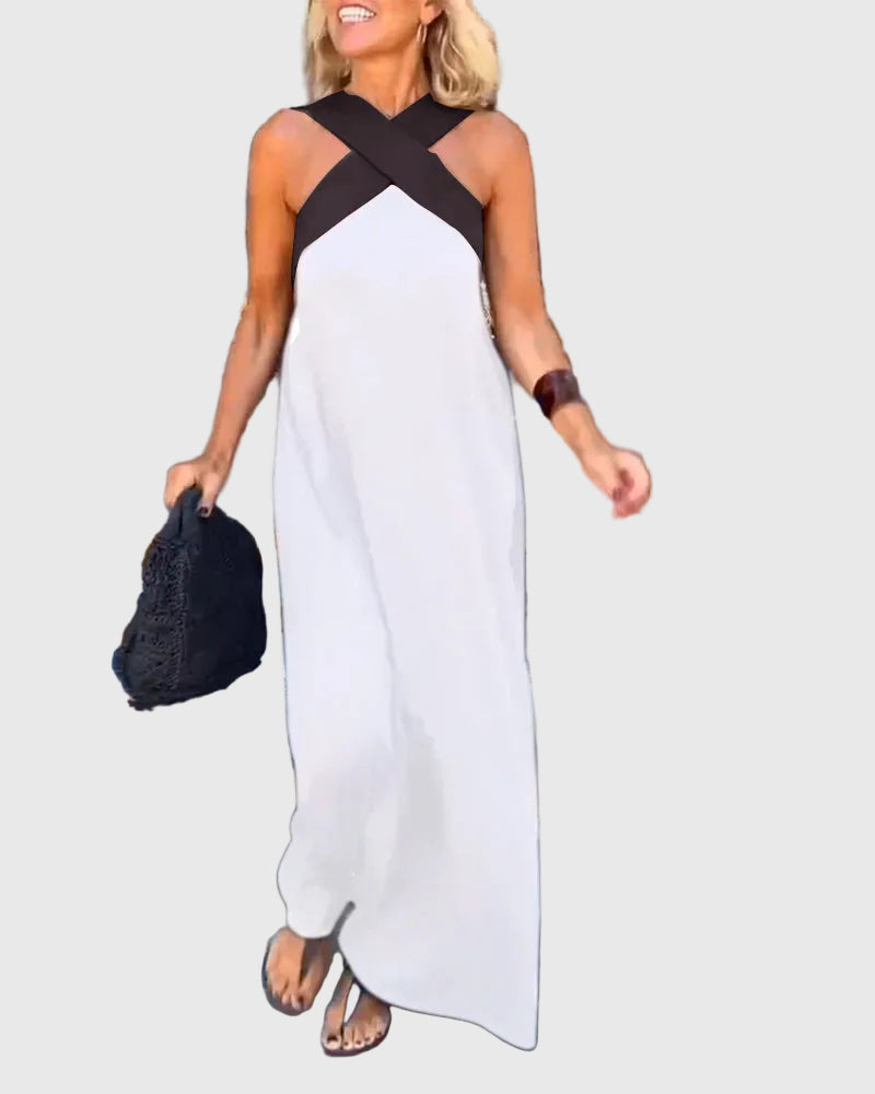 Fontaine™ | Elena – Robe maxi fluide et élégante