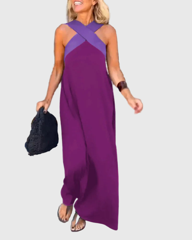 Fontaine™ | Elena – Robe maxi fluide et élégante