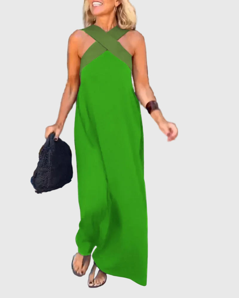 Fontaine™ | Elena – Robe maxi fluide et élégante