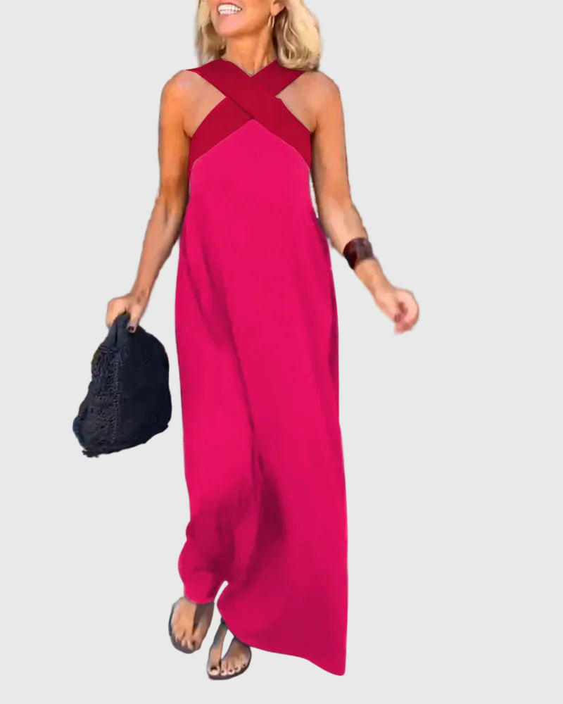 Fontaine™ | Elena – Robe maxi fluide et élégante