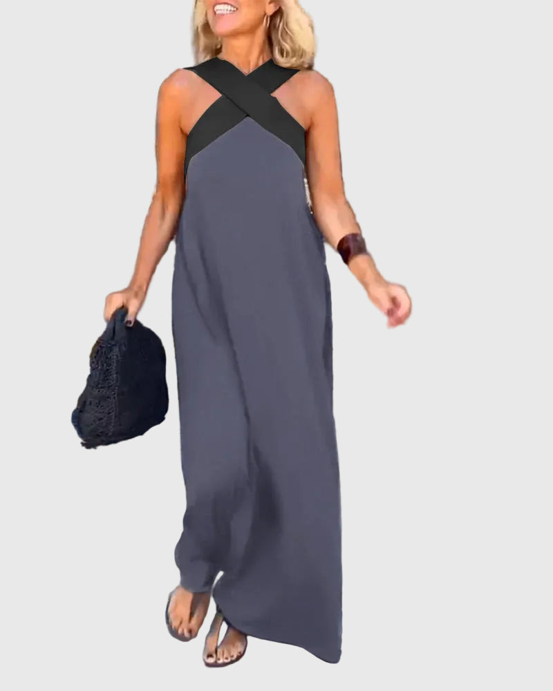 Fontaine™ | Elena – Robe maxi fluide et élégante