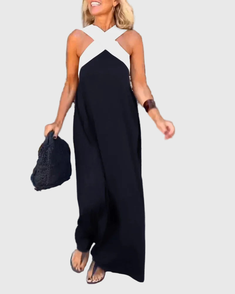 Fontaine™ | Elena – Robe maxi fluide et élégante