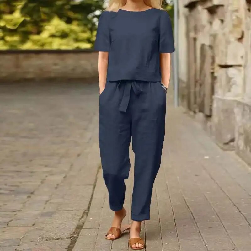 Fontaine™ | Livia – Ensemble élégant en coton effet lin