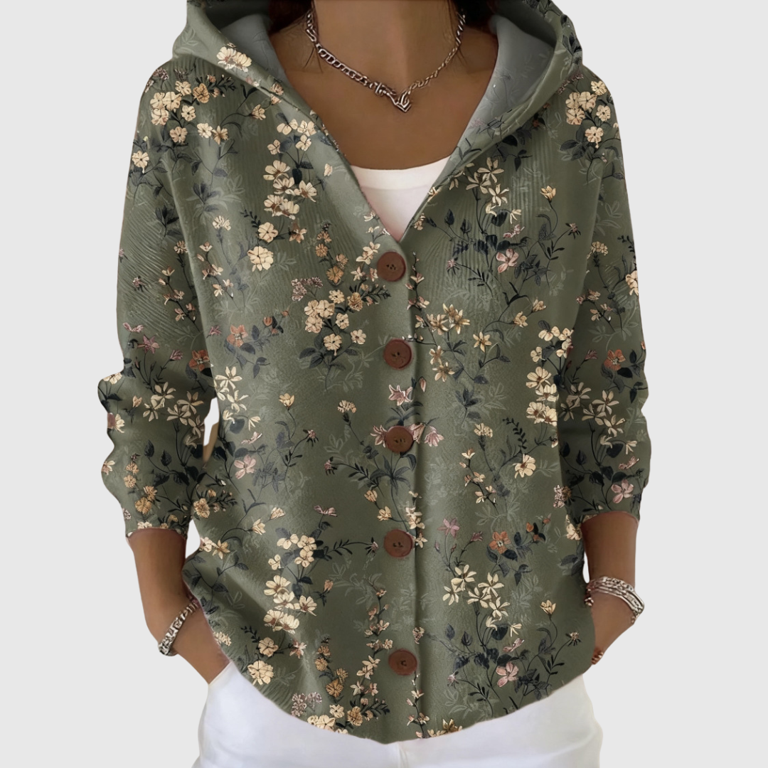 Gloria | Cardigan en maille à capuche