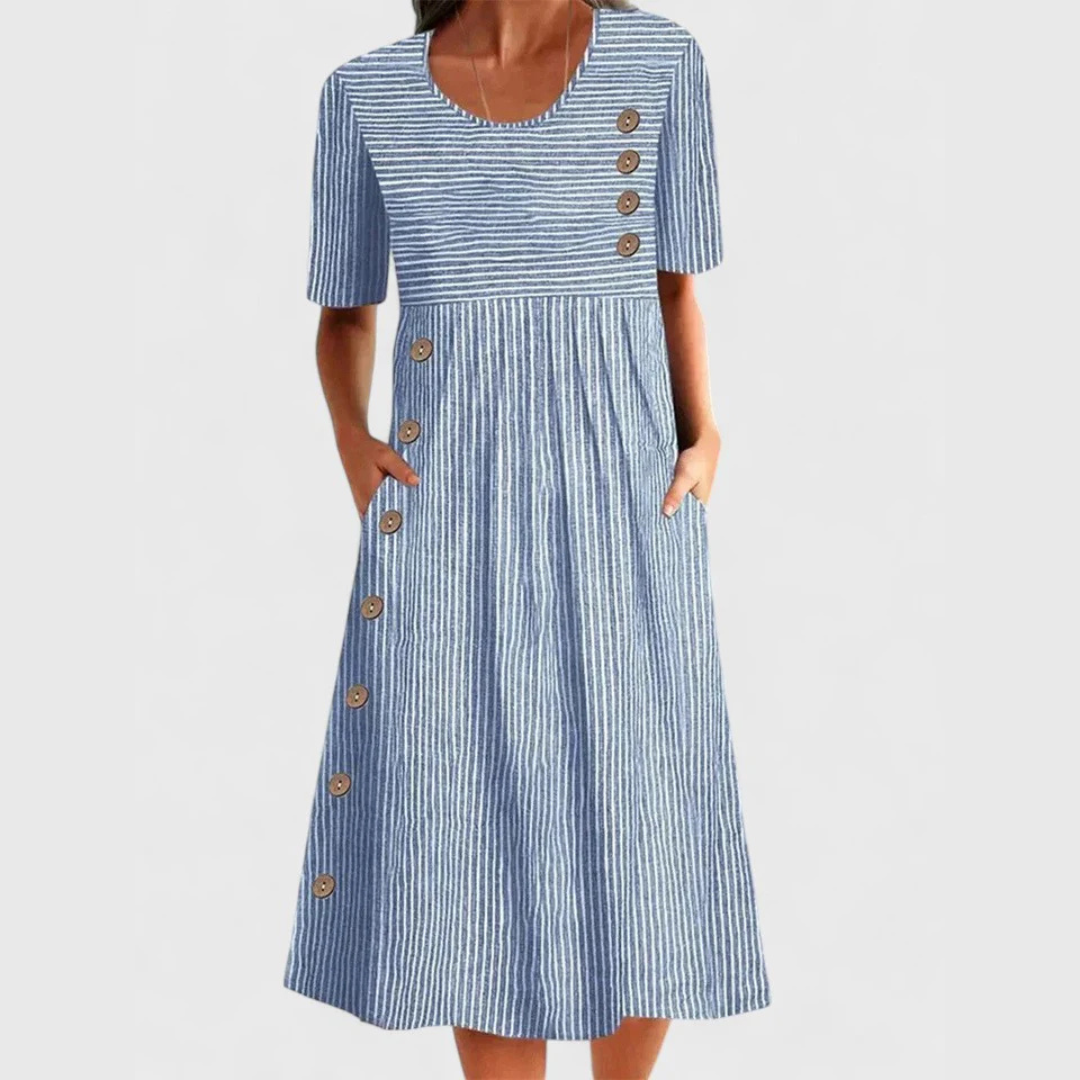 Fontaine™ | Jarna – Robe midi rayée