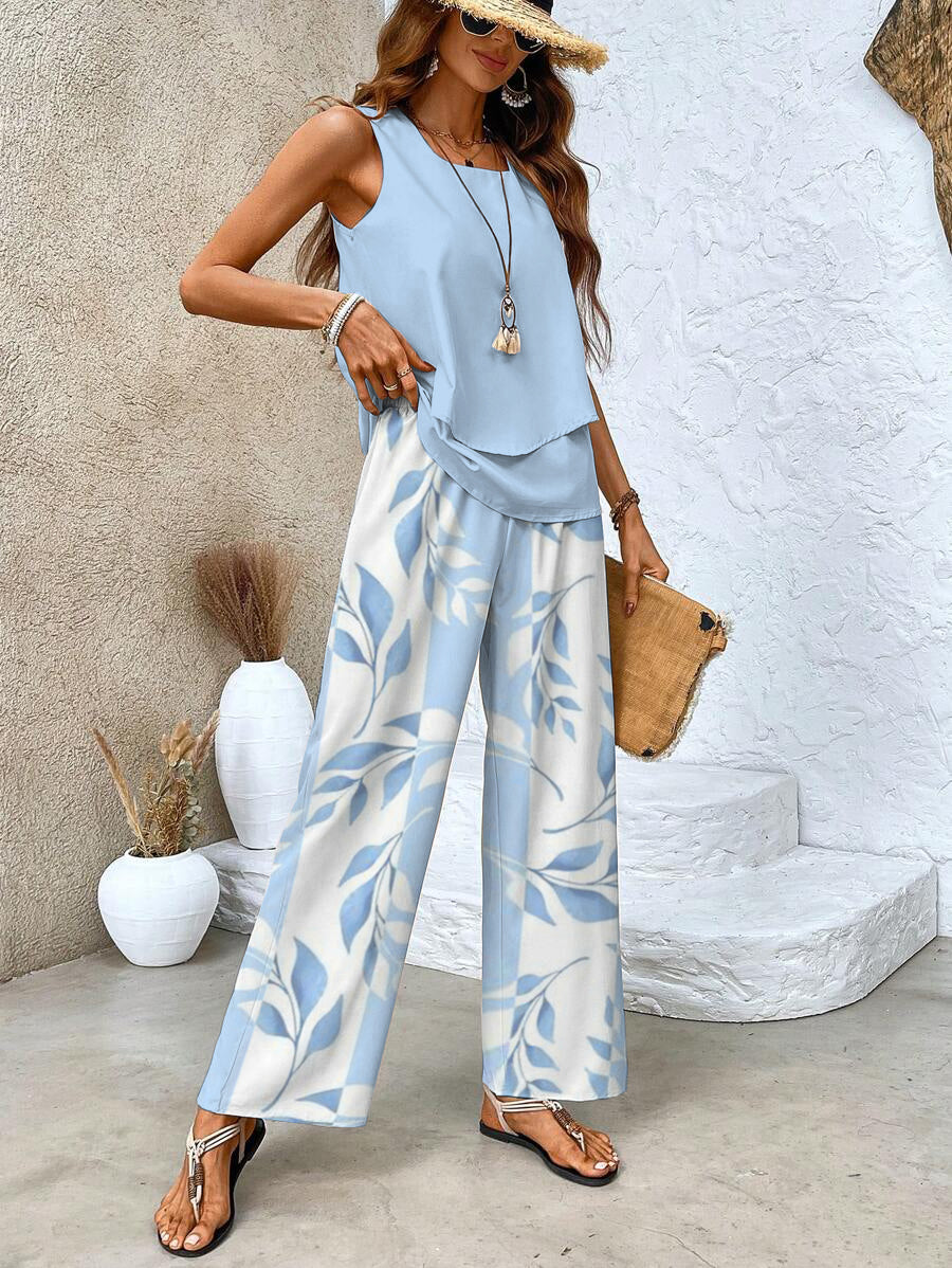 Abigail | Wide-Leg Trousers Two-Piece Set