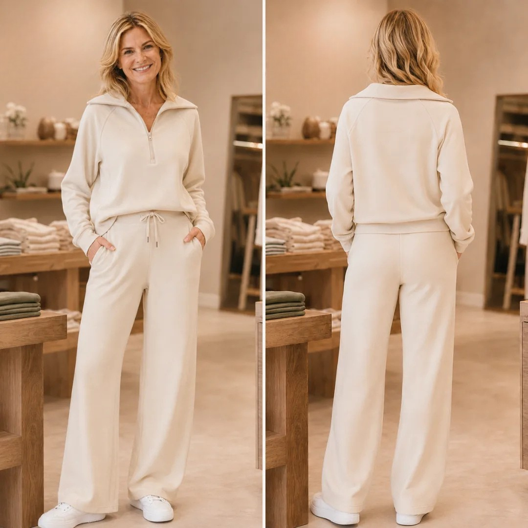 Michelle™ | Cozy Zip-Up Wide Leg Sweatsuit Set