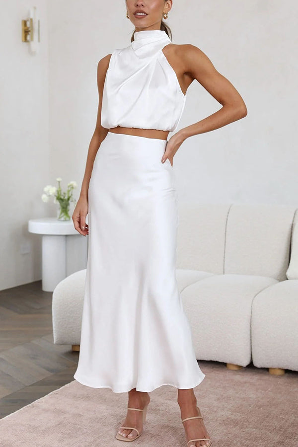 Fontaine™ | Inaia – Ensemble jupe longue en satin élégant