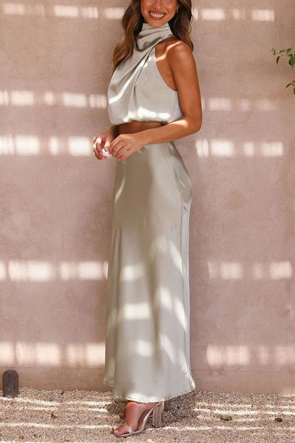 Fontaine™ | Inaia – Ensemble jupe longue en satin élégant