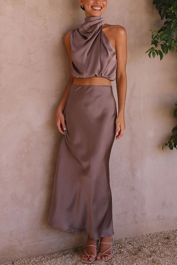 Fontaine™ | Inaia – Ensemble jupe longue en satin élégant