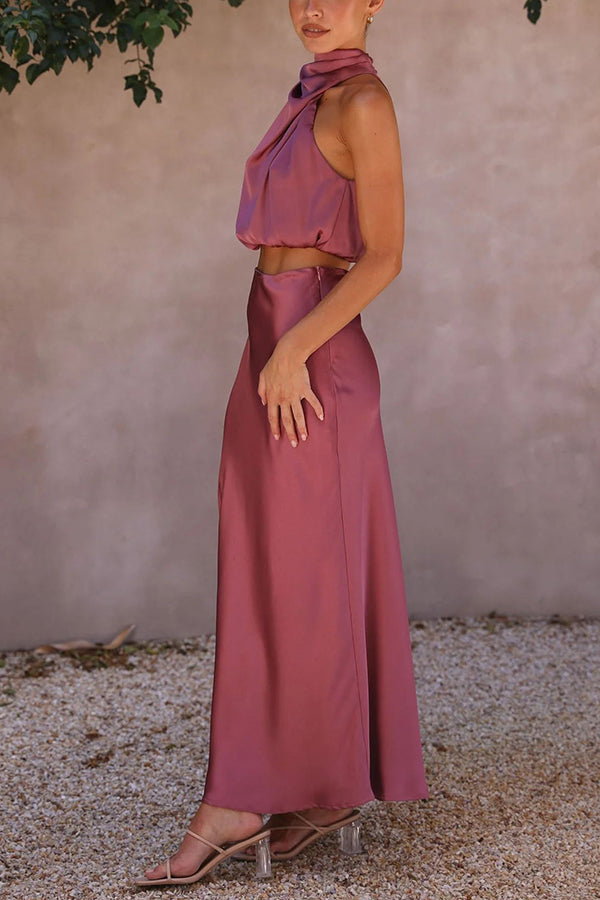 Fontaine™ | Inaia – Ensemble jupe longue en satin élégant