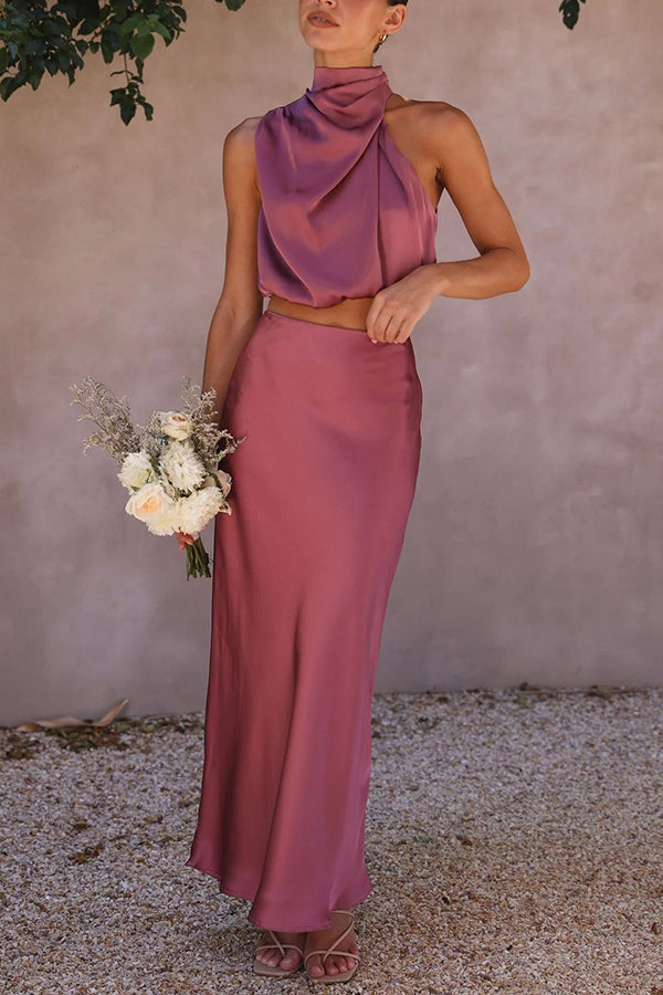 Fontaine™ | Inaia – Ensemble jupe longue en satin élégant