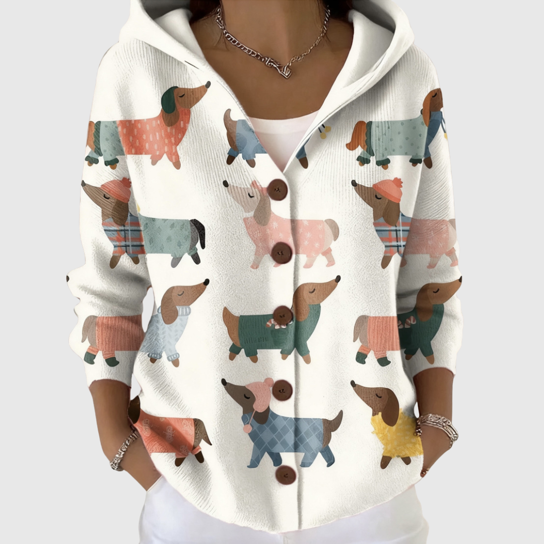 Nieves | Cardigan en maille à capuche