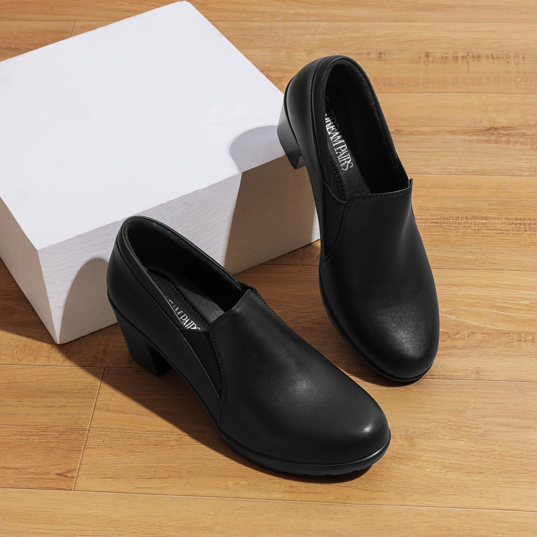 FONTAINE | Mocassins à Talon Bloc Confort Margot