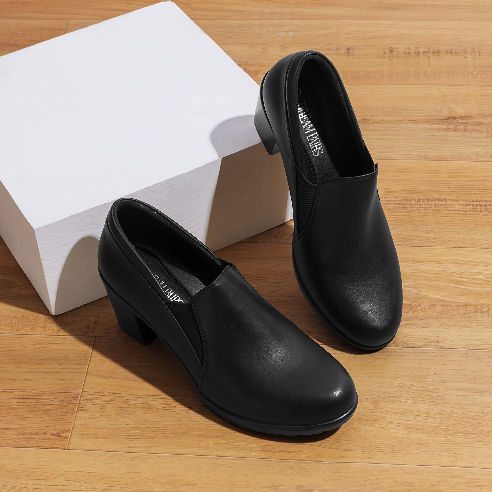 FONTAINE | Mocassins à Talon Bloc Confort Margot
