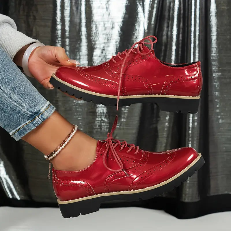 Teddy™ Glossy Brogue Orthopedic Shoes