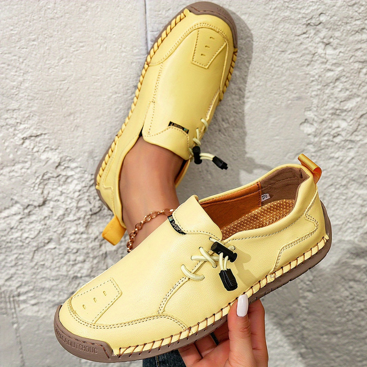 FONTAINE | Mocassins Confort Piqués Main Mathilde