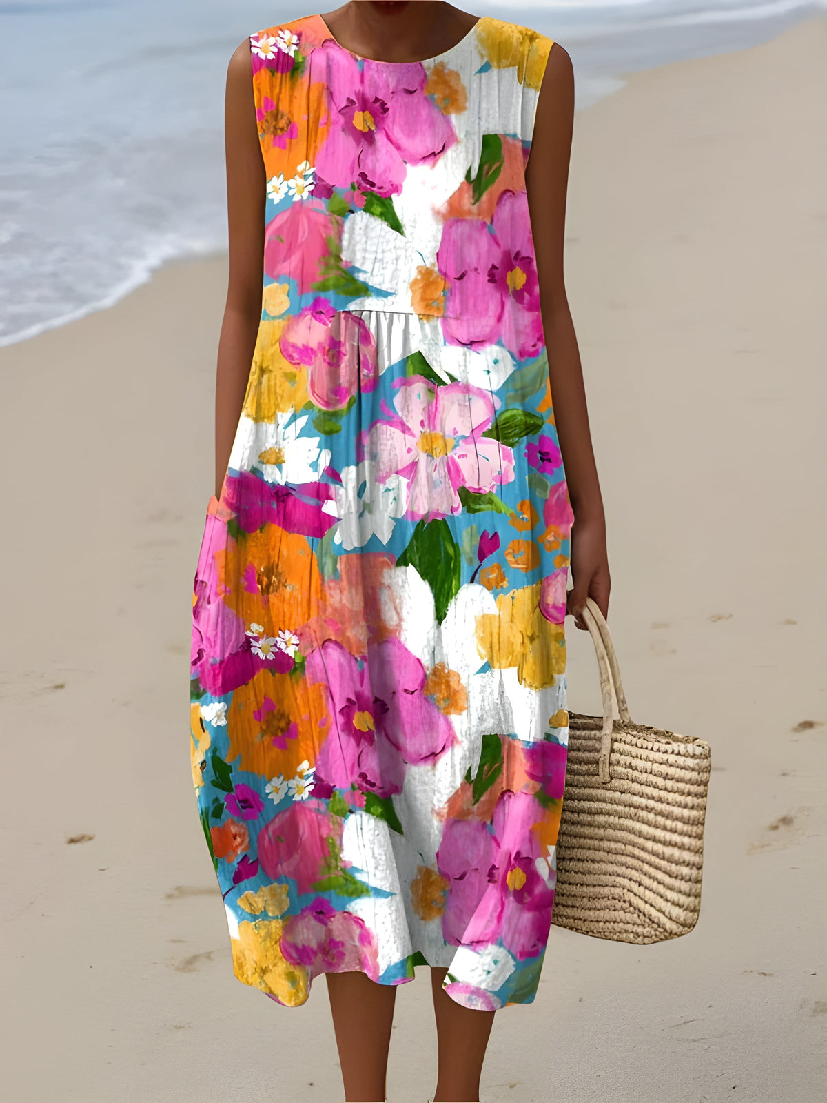 Eden™ Vibrant Floral Midi Dress