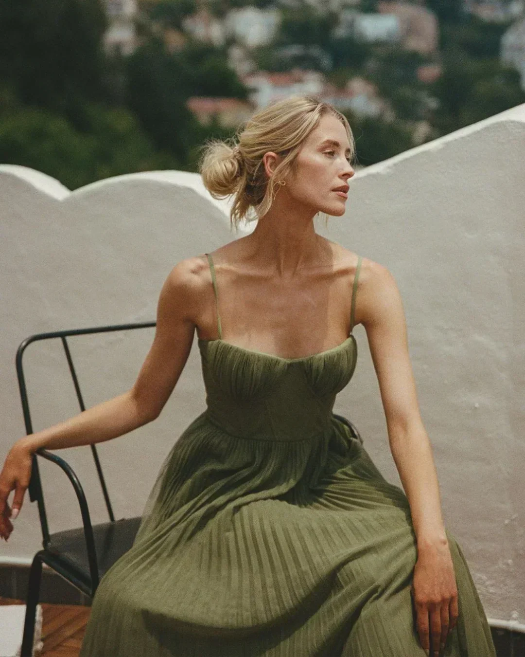 FONTAINE | ROBE MIDI À CORSET STRUCTURÉE POUR FEMMES