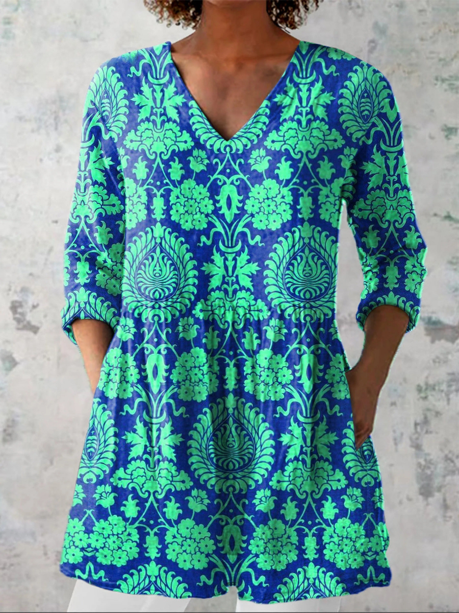 Beatrix | Blouse longue à col en V