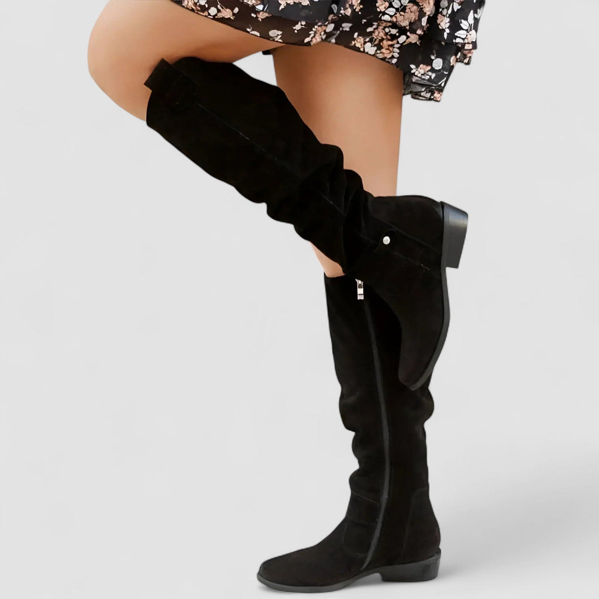 FONTAINE | Bottes Hautes Effet Daim Manon