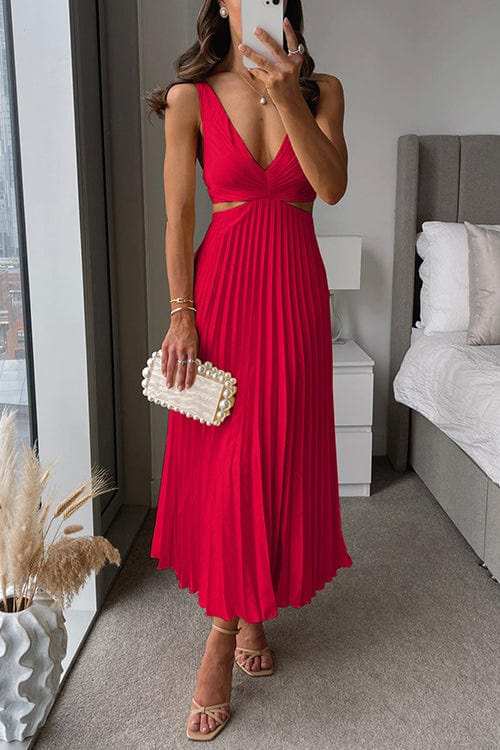 Catriona™ Pleated Dress With Neckline