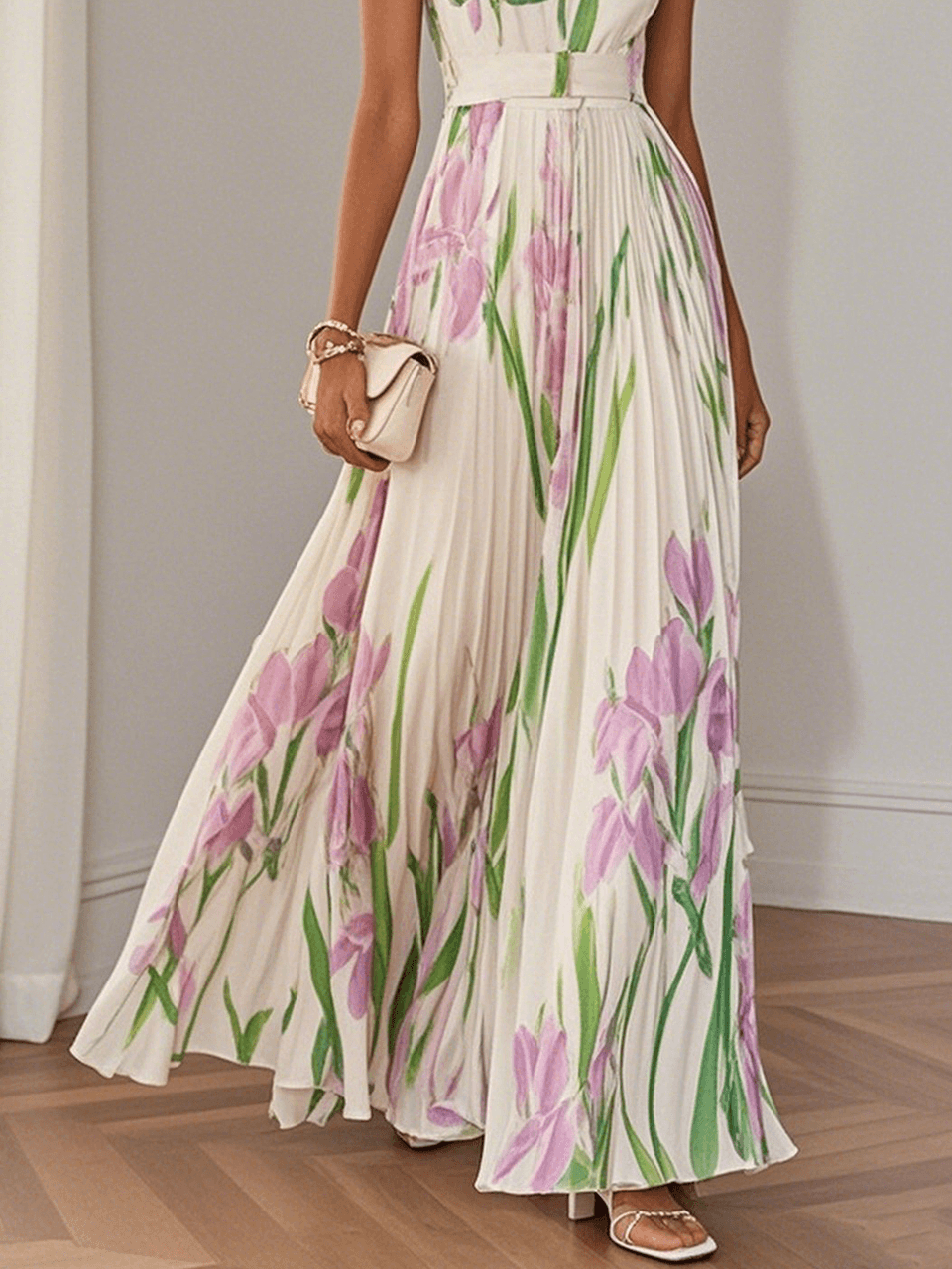 Bonnie™ | Elegant Pleated Maxi Dress