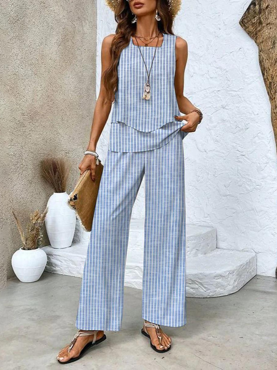 Abigail | Wide-Leg Trousers Two-Piece Set