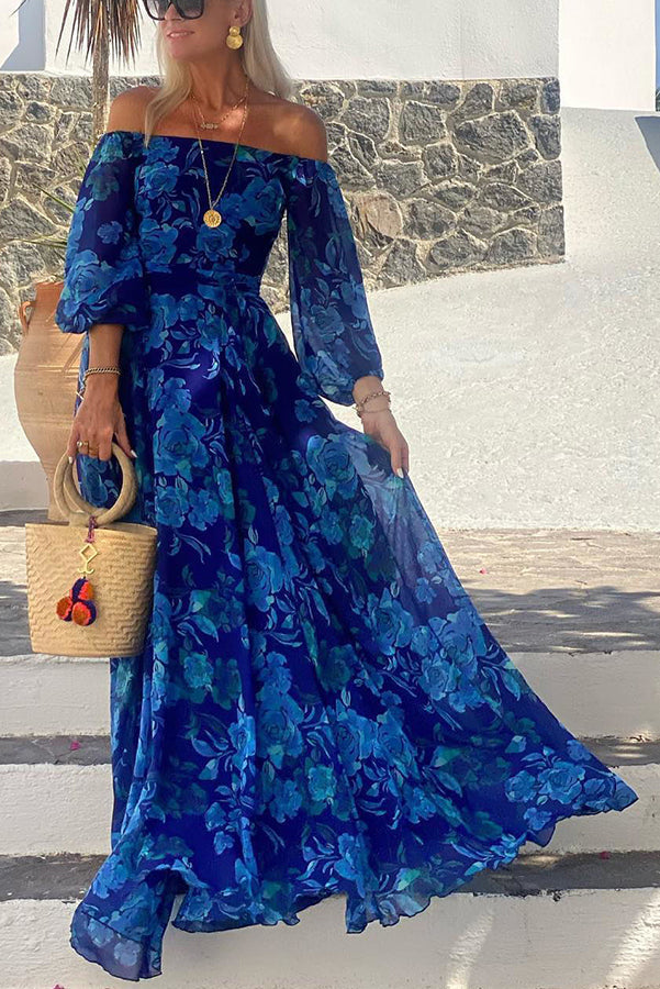 Blaire™ | Floral Off-Shoulder Maxi Dress
