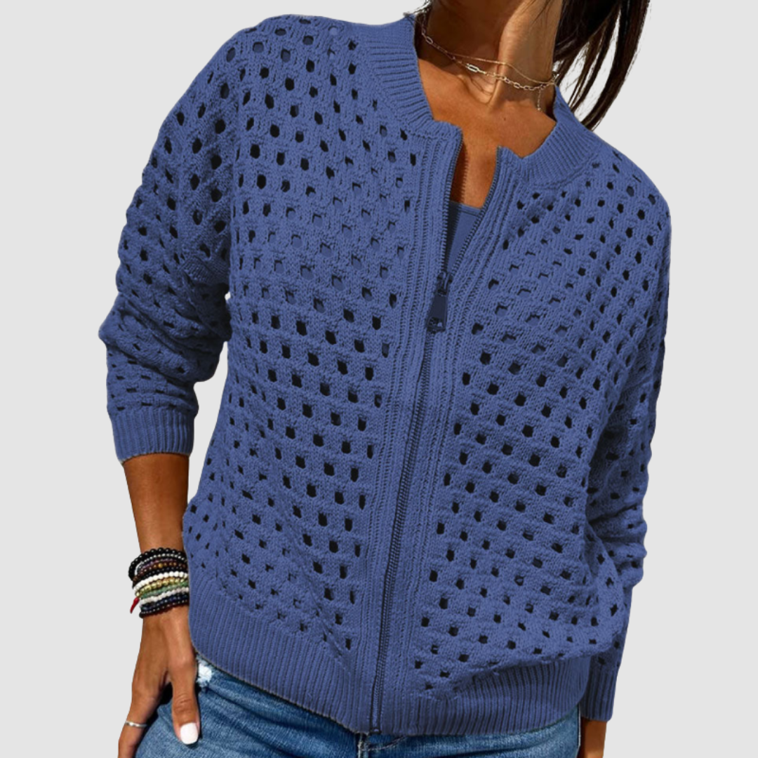 Désirée | Cardigan premium ajouré à fermeture