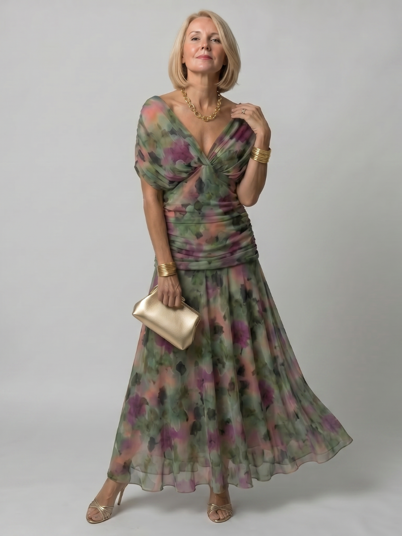 Calen | Off-Shoulder Flowy Midi Dress