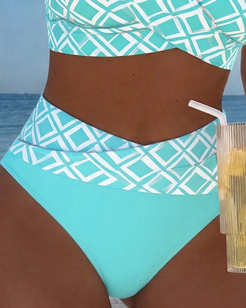Fontaine™ | Camille – Maillot de bain croisé à motif diamant